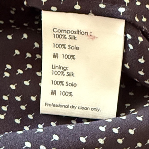 3.1 Phillip Lim sz 10 Black Cream 100% silk Patterned Dress 35” length ruffles - Picture 12 of 12